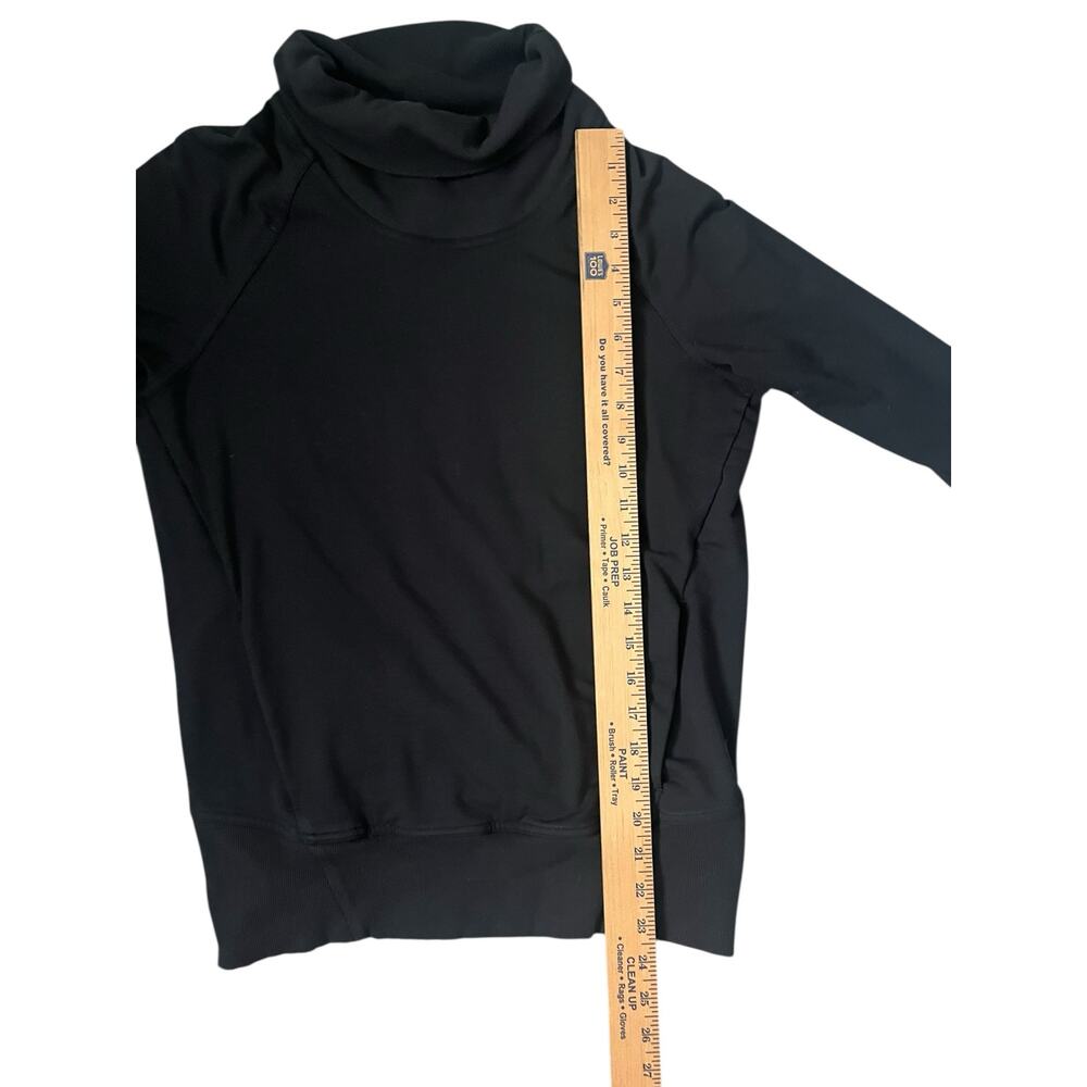 Lululemon High Lines Pullover Sweatshirt Cowl Neck Pockets Active Gym Black 6 - Picture 9 of 10